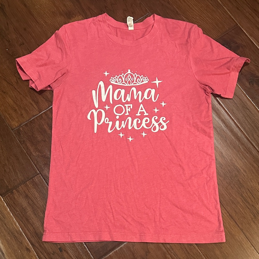 Bella Canvas Coral 'Mama of a Princess' Tee
